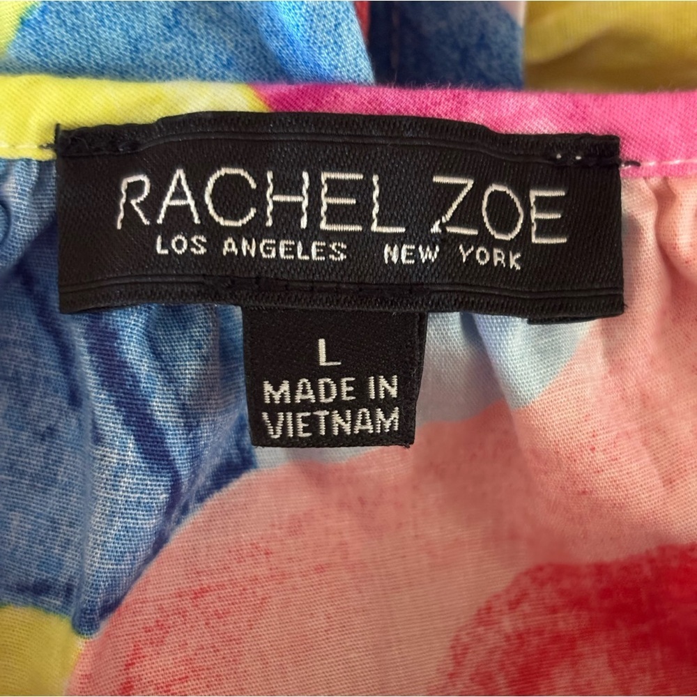 Rachel Zoe Colorful Cotton Blend Short Dress - Picture 5 of 7